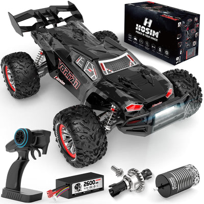 Hosim 1/8 Brushless Ferngesteuertes Auto 80 km/h, 3S Lipo 11.1V 2600mAh RTR RC Auto Offroad 4wd, RC Car Schnell Erwachsene Wasserdicht RC Monstertruck