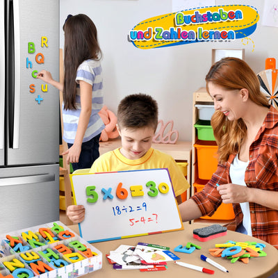 Jinxful Lernspiele ab 3 4 5 6 7 Jahre, Magnetische Buchstaben und Zahlen für Kinder Spielzeug ab 3-7 Jahre Junge Buchstaben Lernen Geschenk Mädchen 3 4 5 6 7 Jahre Montessori Spielzeug (199 Stück)