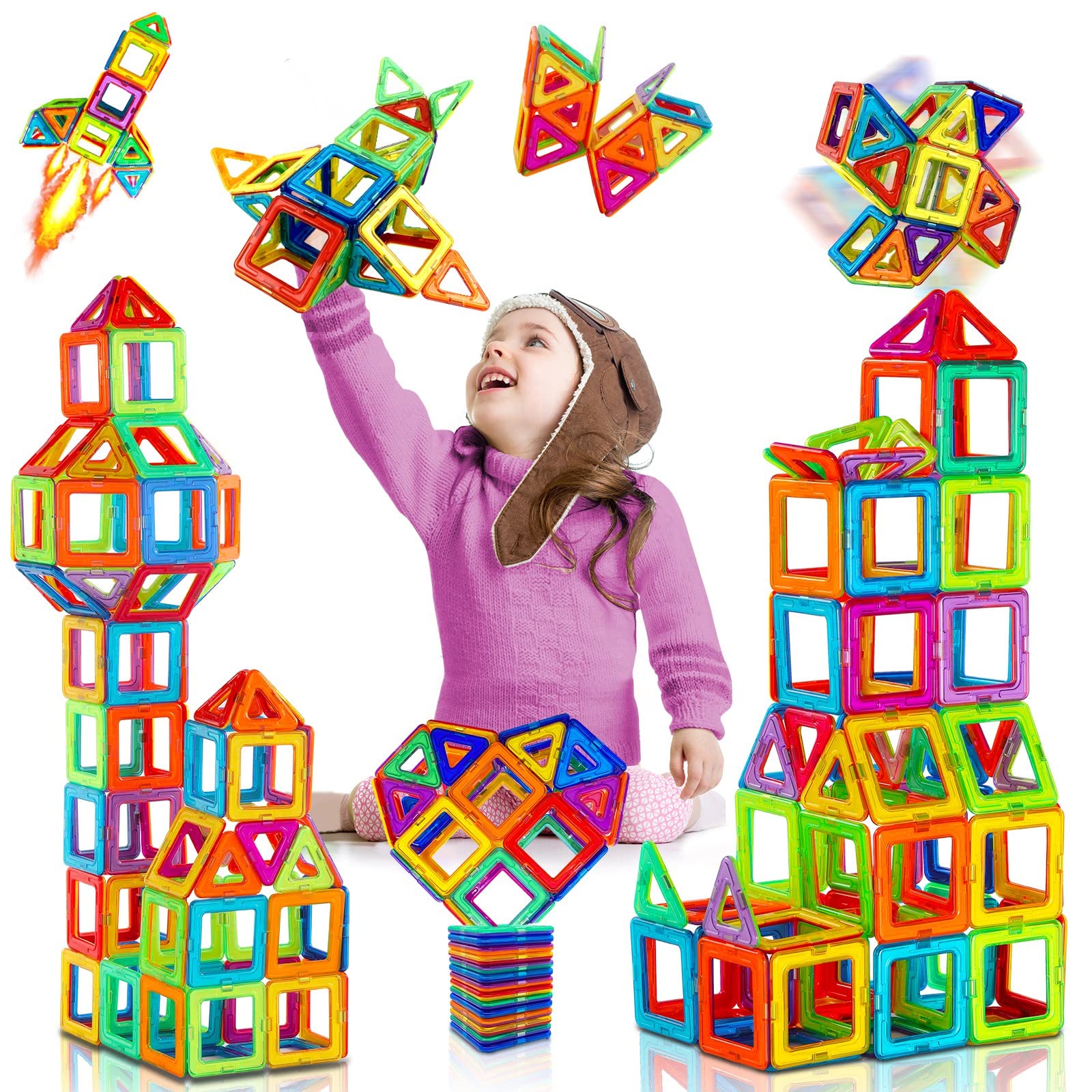 magnet spielzeug für kindergarten Magnetische Bausteine 38 Teile Magnetspielzeug Magneten Kinder Magnet