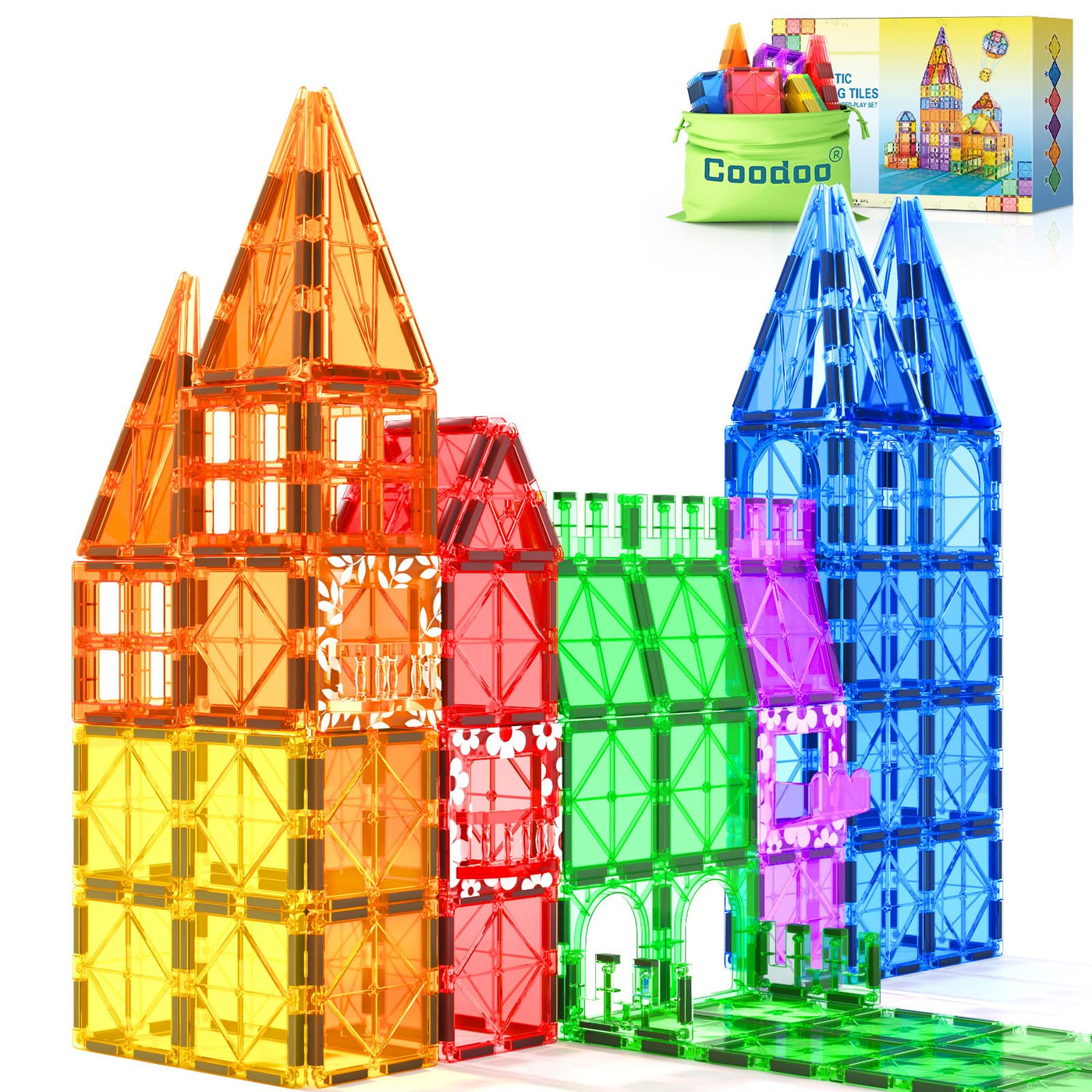 60magnetische Bausteine,Kinderspielzeug,STEM-Magnetblöcke,sensorisches Spielzeug, Kinderspiele, Magnet-Bauspielzeug für 3+ Jahre alte Jungen und Mädchen,Vorschul-, Kindergarten- und Kleinkindspielzeug