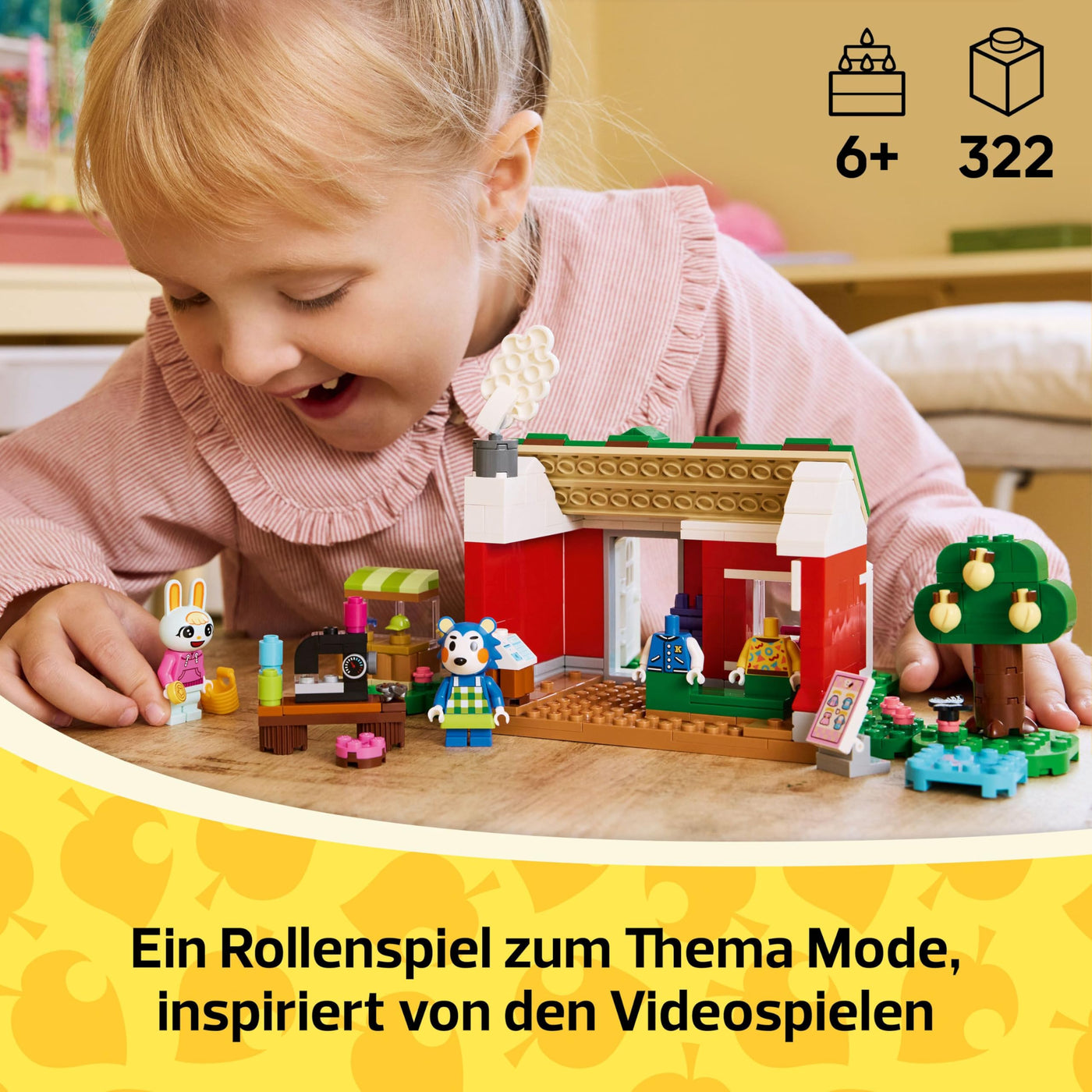 LEGO Animal Crossing Die Schneiderei der Schneiderschwestern, Bauset für kreative Rollenspiele, Geschenk für Mädchen, Jungen und Fans des Videospiels ab 6 Jahren, Abenteuer Spielset 77055