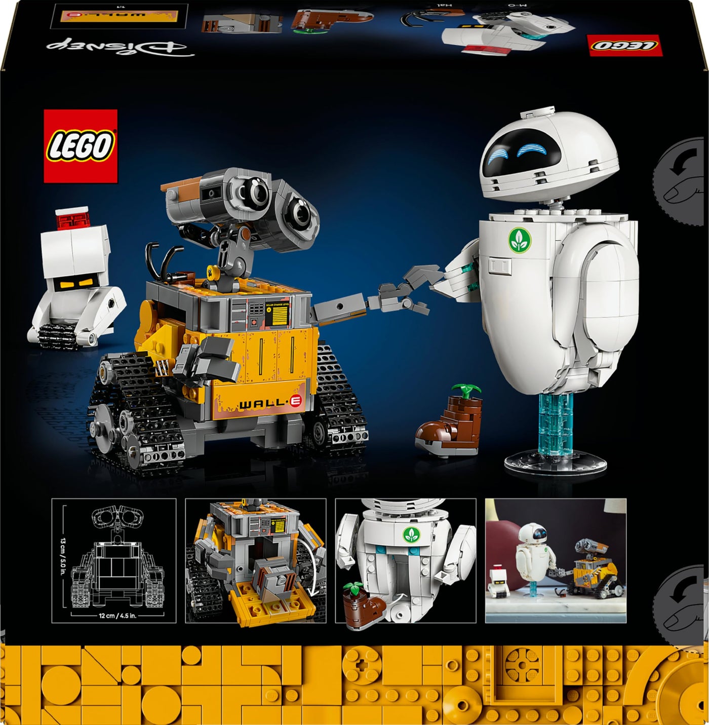LEGO ǀ Disney and Pixar Wall-E und EVE - Kontruktionsspielzeug für Erwachsene - DIY Set zum Basteln - Baumodell mit M-O & Hal Figuren - Deko zum Bauen - Kreatives Geschenk für Männer und Frauen 43279