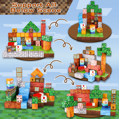 Goody King Magnetische Bausteine Bauspielzeug 100 Pcs Magnetbausteine für Kinder Montessori Kreative Spielzeug ab 4 5 6 7 8 9 Jahre Junge und Mädchen Magnetic Blocks Geschenke für Kinder