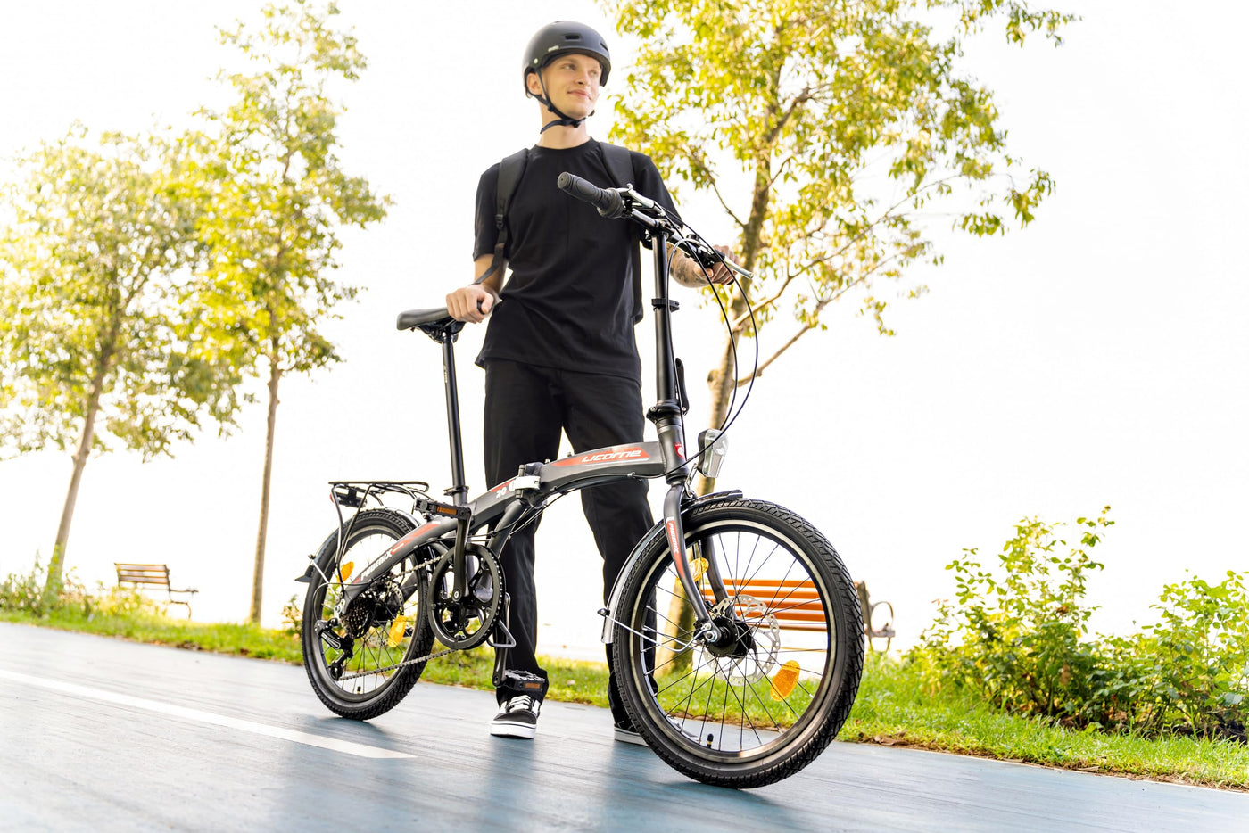 Licorne Bike Phoenix 2D 20 Zoll Aluminium Faltrad Klapprad Scheibenbremse Discbremse Faltfahrrad Herren Damen 7 Gang Kettenschaltung Folding City Bike Alu-Rahmen StVZO