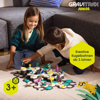 Ravensburger GraviTrax Junior Starter-Set L Jungle 27499 -Murmelbahn überwiegend aus nachwachsenden Rohstoffen mit Themenwelten, Lern- und Konstruktionsspielzeug für Jungs und Mädchen ab 3 Jahren