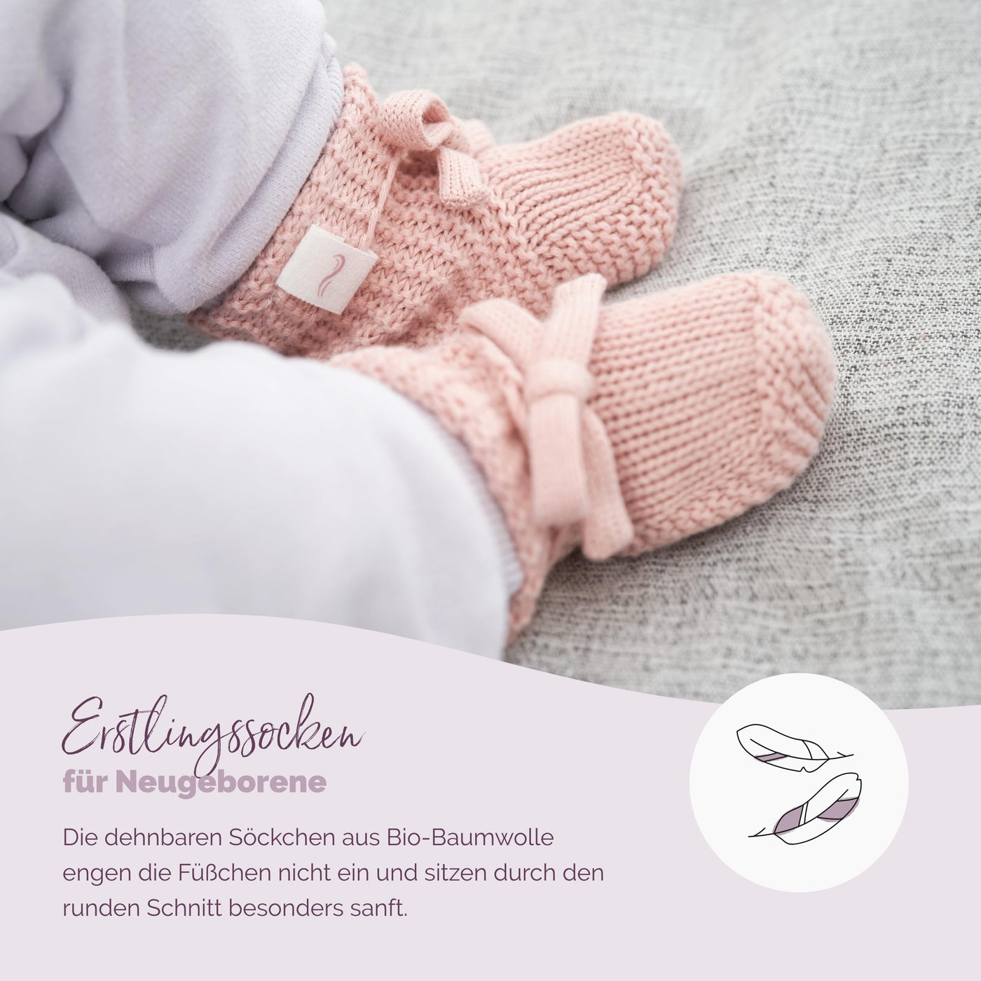 Livella Kuscheltuch „Fuchs“ mit Söckchen - Reine Bio-Baumwolle – Premium Schmusetuch, Kuscheldecke, Schmusedecke, Strickdecke - Samtweich & atmungsaktiv