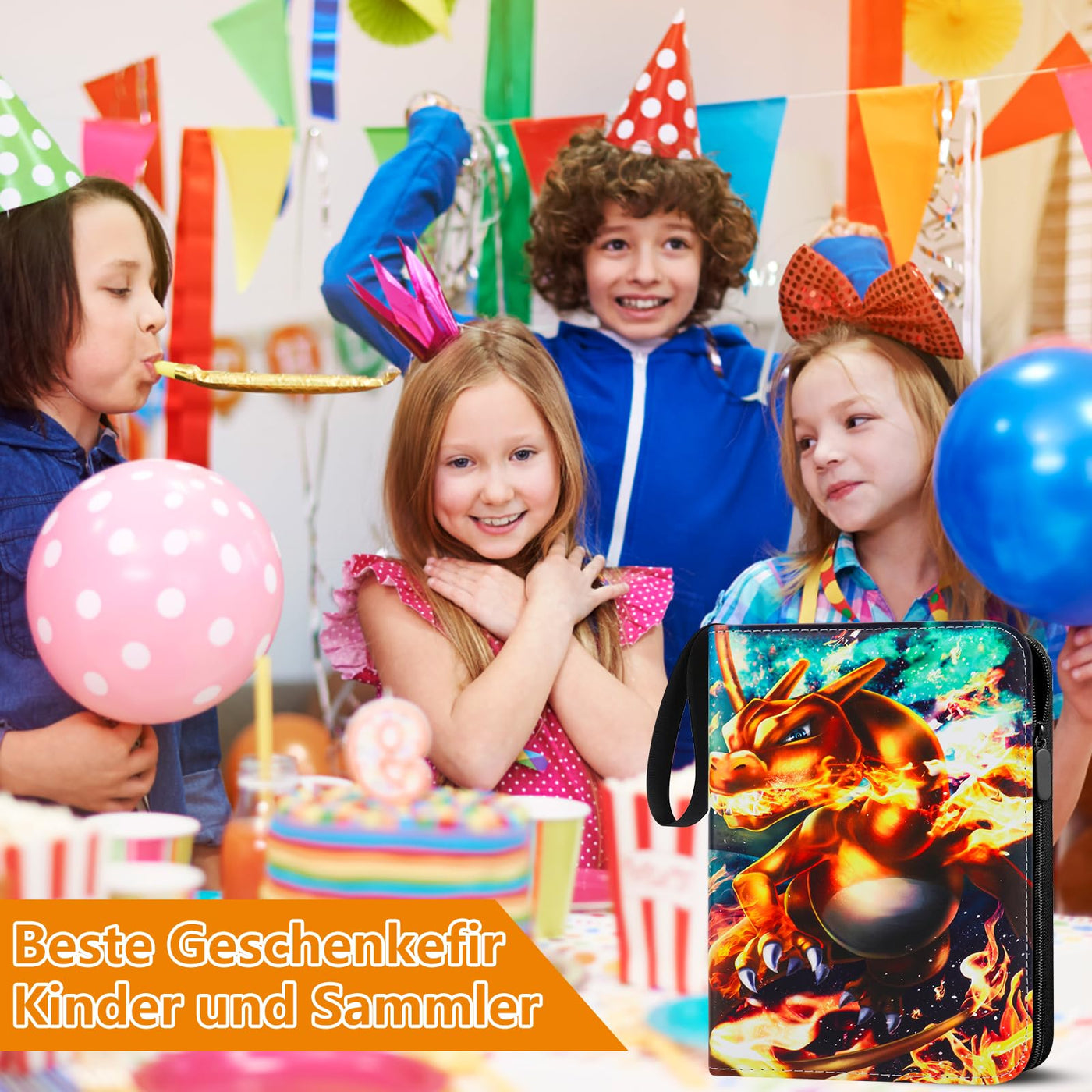 LYAILOOGXL Sammelalbum für Pokemon 900 Karten Groß, Album Heft für Pokemon Karten zum sammeln und tauschen,Sammelkarten Album mit 50pcs Abnehmbaren Hüllen 9 Taschen,Tragbarer Wasserdichter