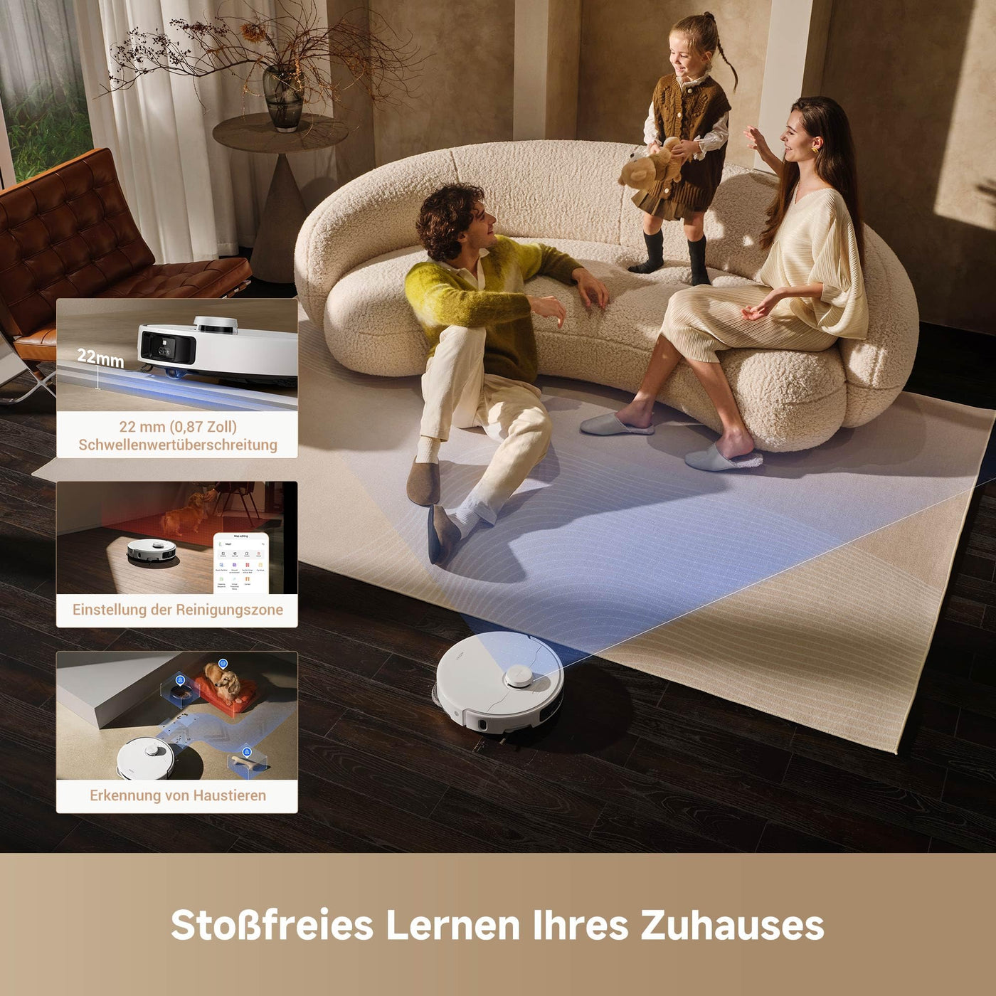 Mova P50 Pro Ultra Saugroboter mit Wischfunktion, 19.000 Pa Saugkraft, 75 ℃ Heißwasser-Moppwäsche, automatische Reinigung, automatische Entleerung, automatische Nachfüllung, Hindernisvermeidung