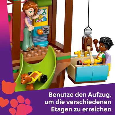 LEGO Friends Baumhaus - Spielset zum Bauen mit 2 Tierfiguren, 4 Minifiguren, einem Garten und Spielzeug Lebensmittel Zubehör - Beliebtes Geschenk für Mädchen und Jungen ab 8 Jahren - 42652