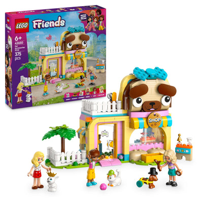 LEGO Friends Geschäft für Haustierzubehör - mit Hund, Katze und Kaninchen als Tierfiguren, 3 Minifiguren und viel Zubehör für die Haustierpflege - Geschenk für Mädchen und Jungen ab 6 Jahren - 42650