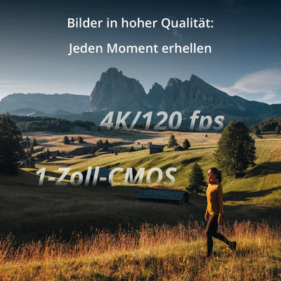 DJI Osmo Pocket 3 Kreativ Combo, vlog kamera 4K mit 1-Zoll-CMOS und 4K/120 fps Video, 3-Achsen-Stabilisierung, digital kamera, schnelles Scharfstellen, inkl. Mikrofon für klaren Ton, YouTube