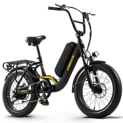 CEAYA Elektrofahrrad 20 Zoll Pedelec Aluminium Ebike Herren Damen Fat E Bike Elektro City Fahrräder mit Akku 15Ah, 3.0" Fat Tires,Gabelfederung,LED-Lichter,7 Gang