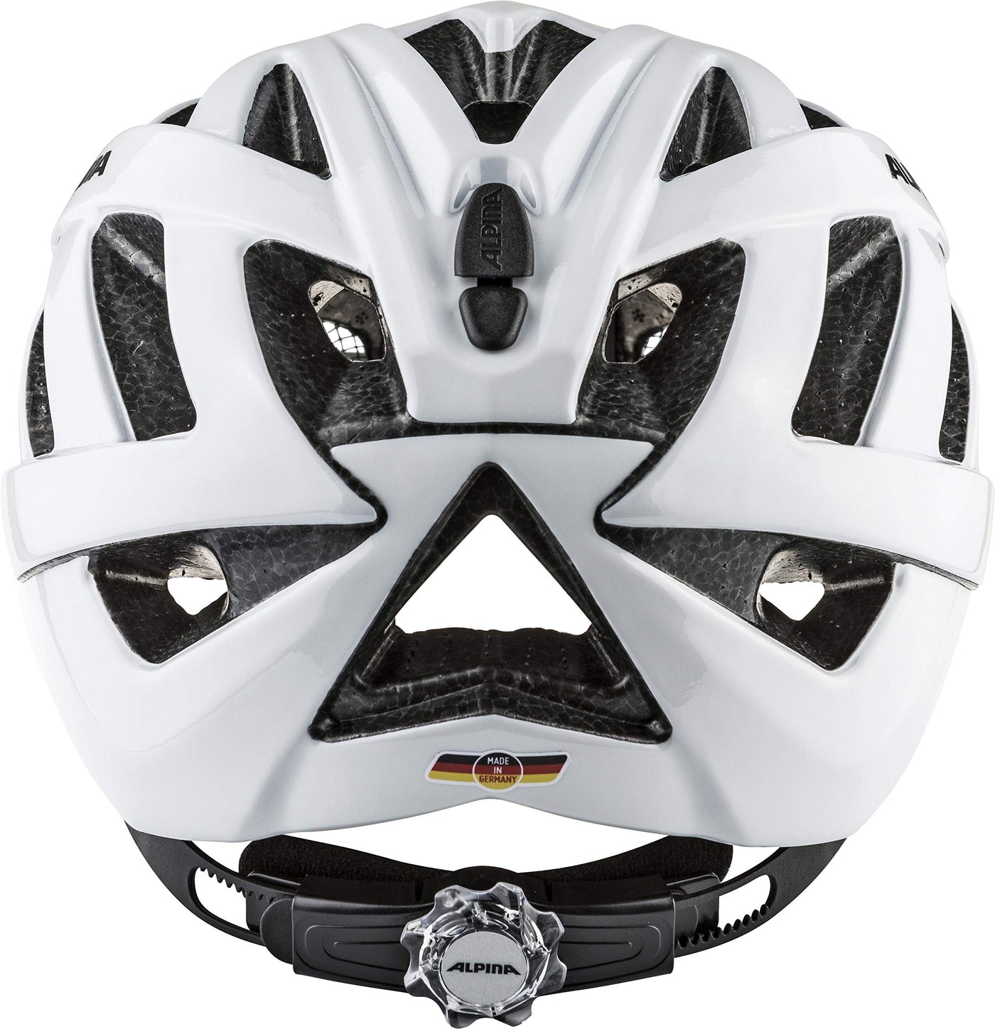 ALPINA PANOMA CLASSIC - Leichter, Optimal Belüfteter Touren Fahrradhelm Mit Optionalen LED-Licht Für Erwachsene, white gloss, 52-57 cm