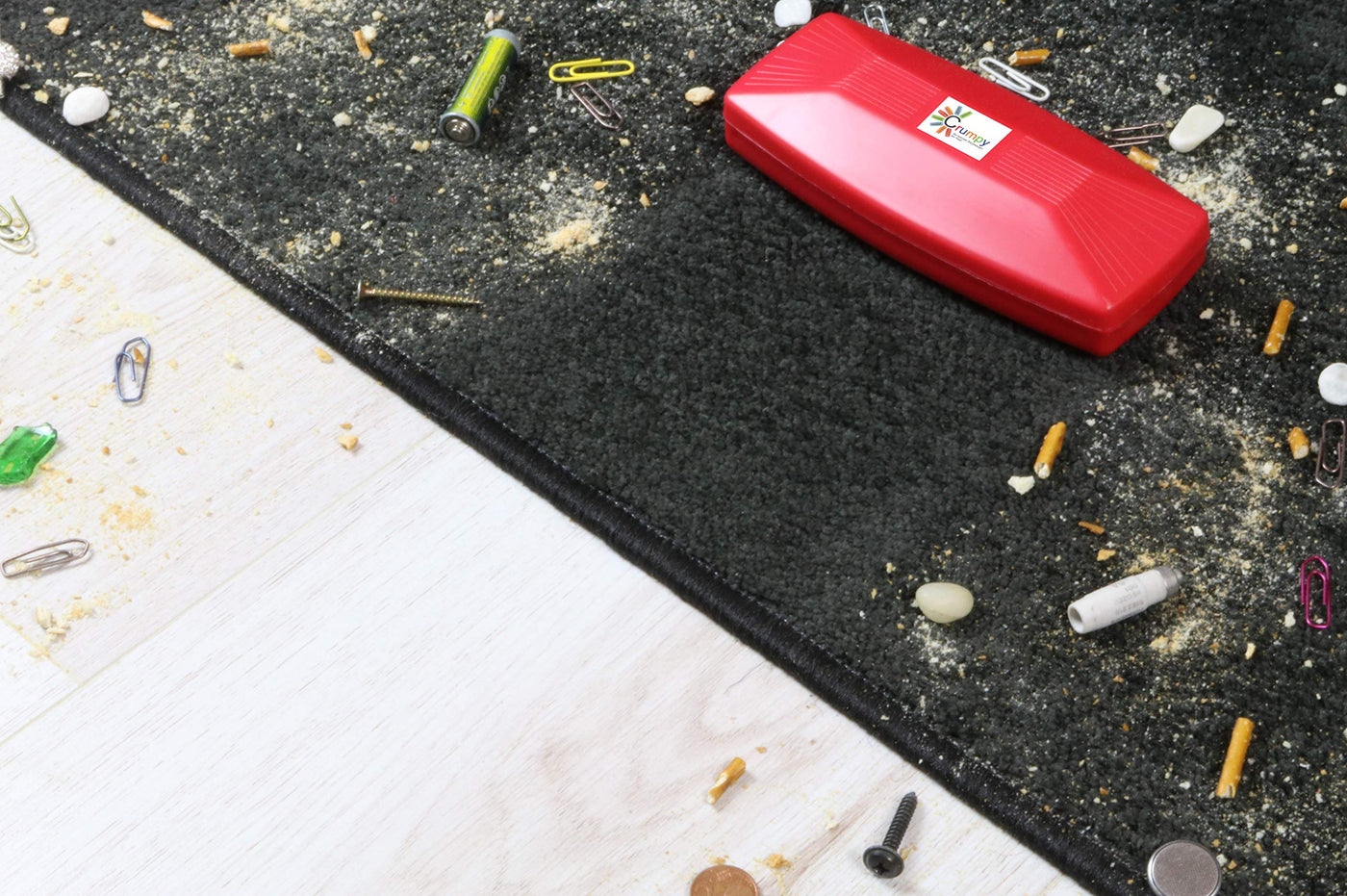 Crumpy Krümelbürste Tischroller Handstaubsauger für Auto Caravan Zuhause (Rot)