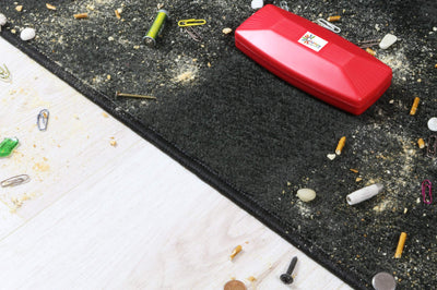 Crumpy Krümelbürste Tischroller Handstaubsauger für Auto Caravan Zuhause (Rot)