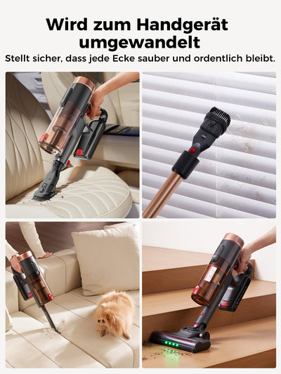 Proscenic P11 Ultra Staubsauger Kabellos, Leichter Selbststehend 40Kpa 40Min Akku Staubsauger mit Touchscreen Grün Licht Anti-Tangle, Stielstaubsauger für Teppich Hartböden Vorhang Auto Haustierhaare