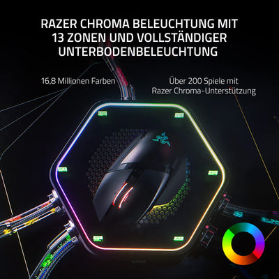 Razer Basilisk V3 Pro - Anpassbare kabellose Gaming-Maus HyperScroll Tilt Wheel (Focus Pro 30K Optischer Sensor, 13-Zonen Chroma-Beleuchtung, 10+1 Programmierbare Tasten) Schwarz