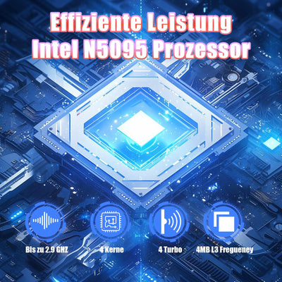 2025 Neueste Tragbarer Laptop für Studenten und Unternehmen,14 Zoll Notebook Computer FHD IPS Display,8GB RAM 256GB SSD,Celeron N5095(Bis zu 2.9GHz,Beats N4020),QWERTY Numerische Tastatur,WiFi,Webcam