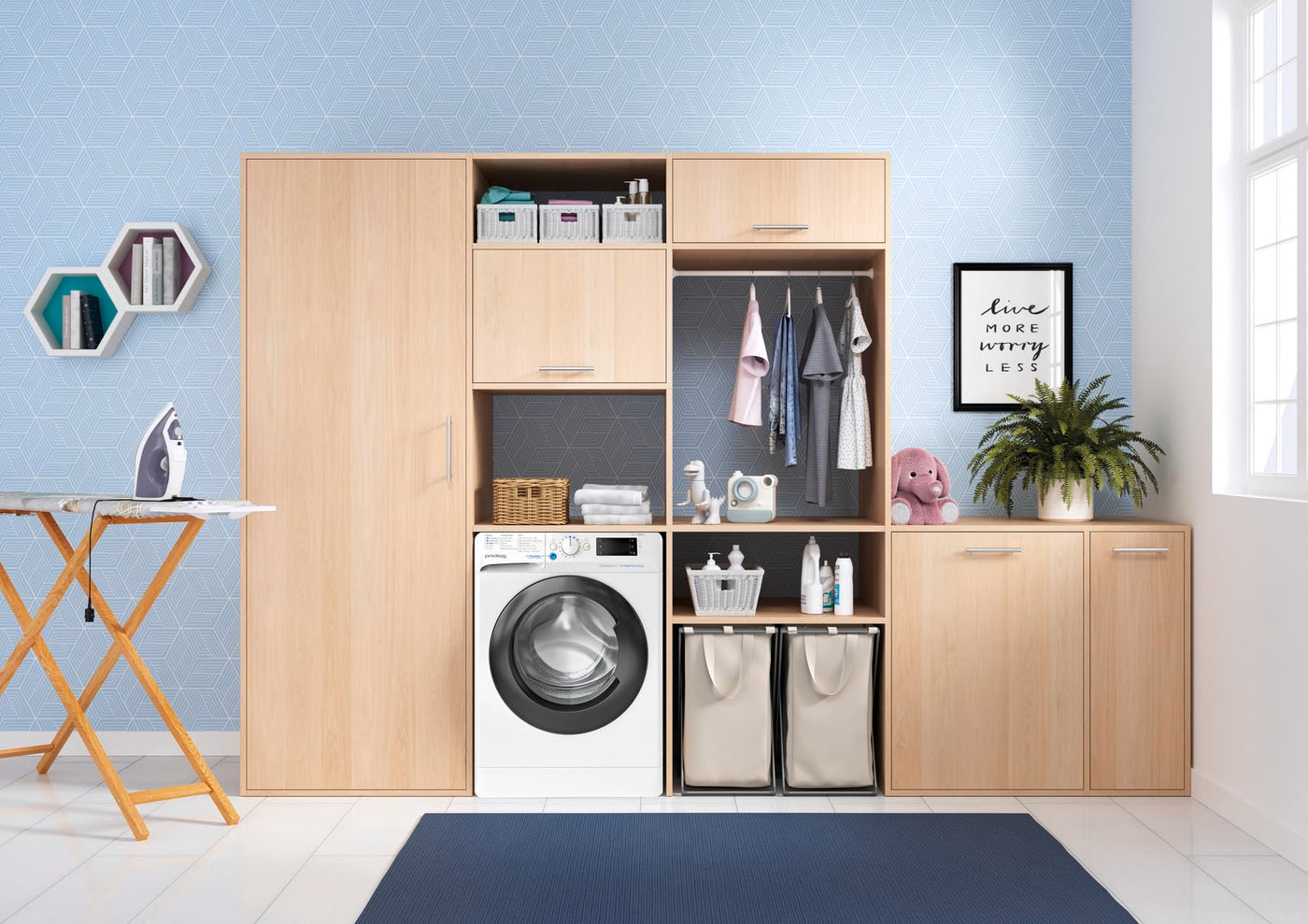 Privileg PWFV X 753 N Waschmaschine Frontlader/1400 U/min/7 kg/EEK B/Push & Go Steam/Schnell 20°/40°/60°, Express 30', Kurz 45'/Inverter-Motor/Mehrfachwasserschutz/Water Balance Plus
