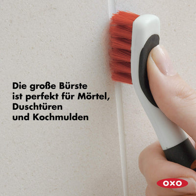 OXO Good Grips Bürsten-Putzset zur Tiefenreinigung – orange