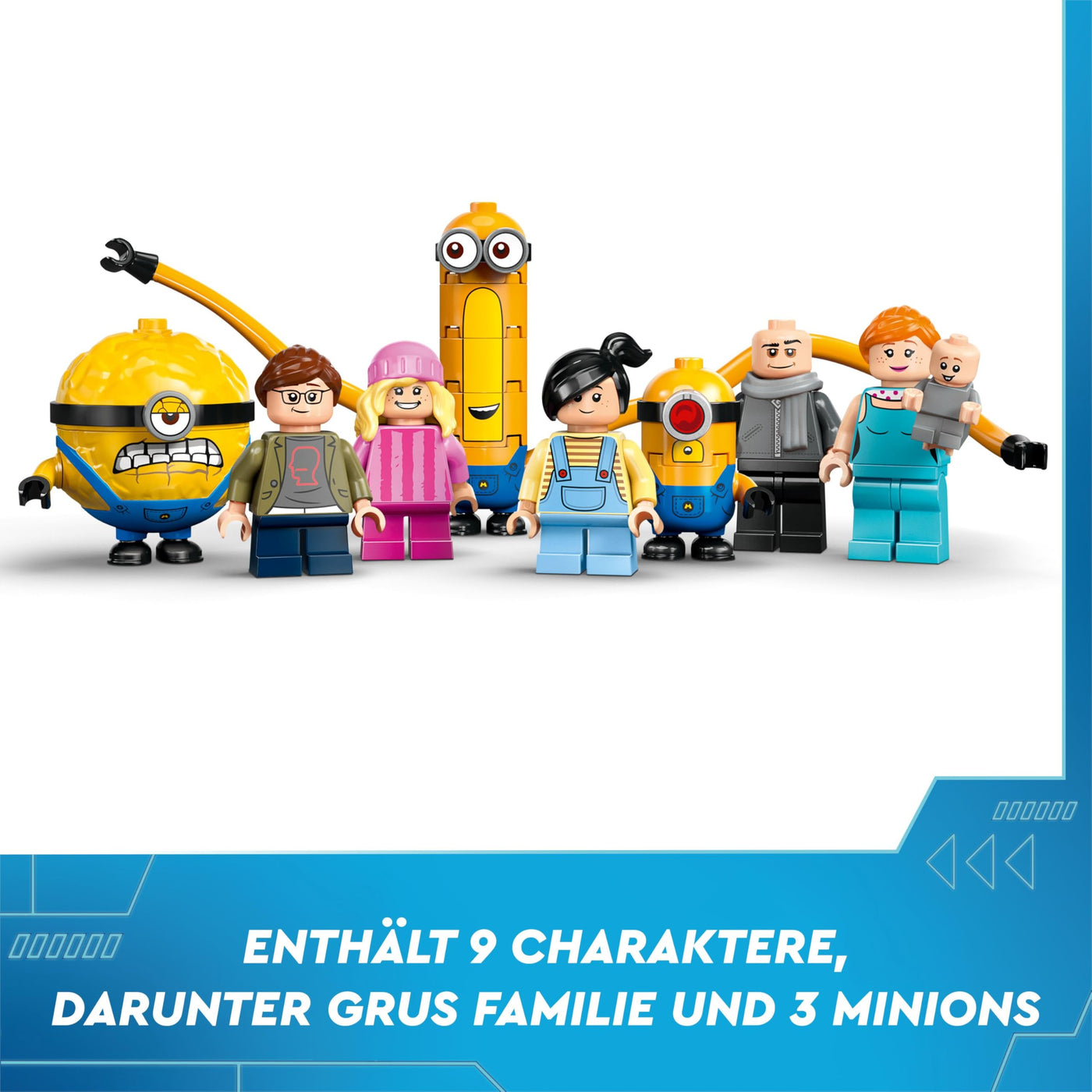 LEGO Ich – Einfach unverbesserlich 4 Familienvilla von Gru und den Minions, Film-Spielset zu Ich – Einfach unverbesserlich 4, Kinderspielzeug, Geschenk für Jungen und Mädchen ab 8 Jahren 75583