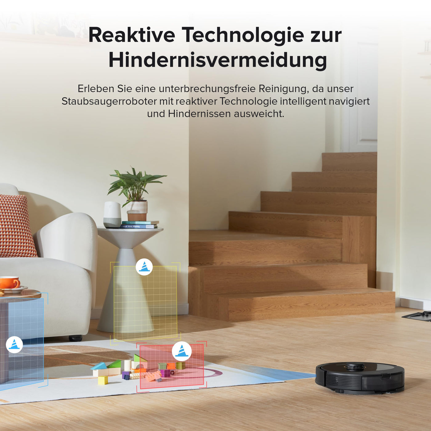 roborock Q8 Max Saugroboter mit DuoRoller-Bürste, 5500Pa Saugkraft, 470mL Staubbehälter, 350mL Wassertank, Staubsauger Wischroboter PreciSense-LiDAR-Navigation (Schwarz)