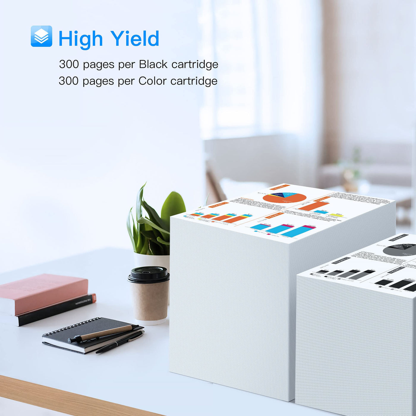 LxTek 304 XL 304XL Wiederaufbereitet Patronen Kompatibel für HP 304 Druckerpatronen für Envy 5030 5010 5020 5032 für Deskjet 2630 2620 2622 2632 2633 2634 3720 3730 3733 3735 (1 Schwarz, 1 Farbe)