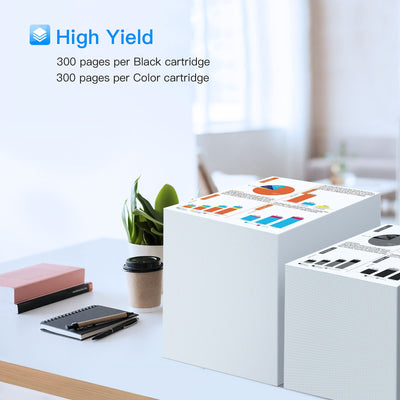 LxTek 304 XL 304XL Wiederaufbereitet Patronen Kompatibel für HP 304 Druckerpatronen für Envy 5030 5010 5020 5032 für Deskjet 2630 2620 2622 2632 2633 2634 3720 3730 3733 3735 (1 Schwarz, 1 Farbe)