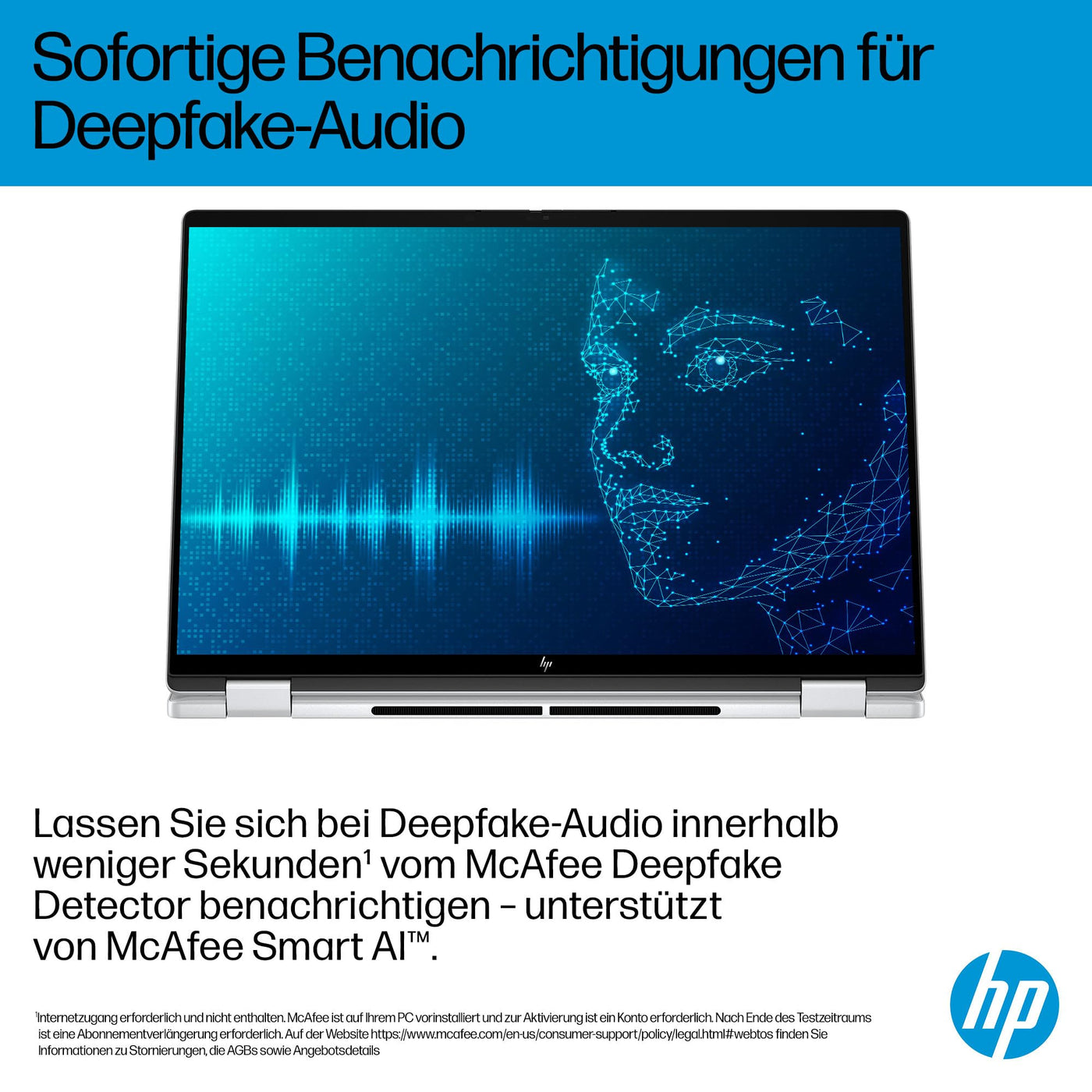 HP OmniBook X Flip 2in1 Next Gen AI Laptop | Intel Ultra 5-226V (8C) | dedizierte NPU für KI | 40 NPU Tops | Copilot+ PC | 16" WUXGA 1920x1200 Touchscreen | 16GB | 512GB SSD | Win11 | QWERTZ | Silber