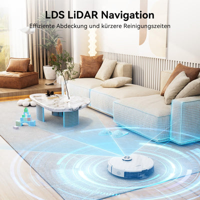 Tesvor S8Pro Saugroboter mit Wischfunktion -6000Pa Staubsauger Roboter 3in1 Roboterstaubsauger+LiDAR-Navigation+240 Min Laufzeit,APP/Alexa Steuerung,ideal für Haustierhaare,Teppiche,Hartböden.