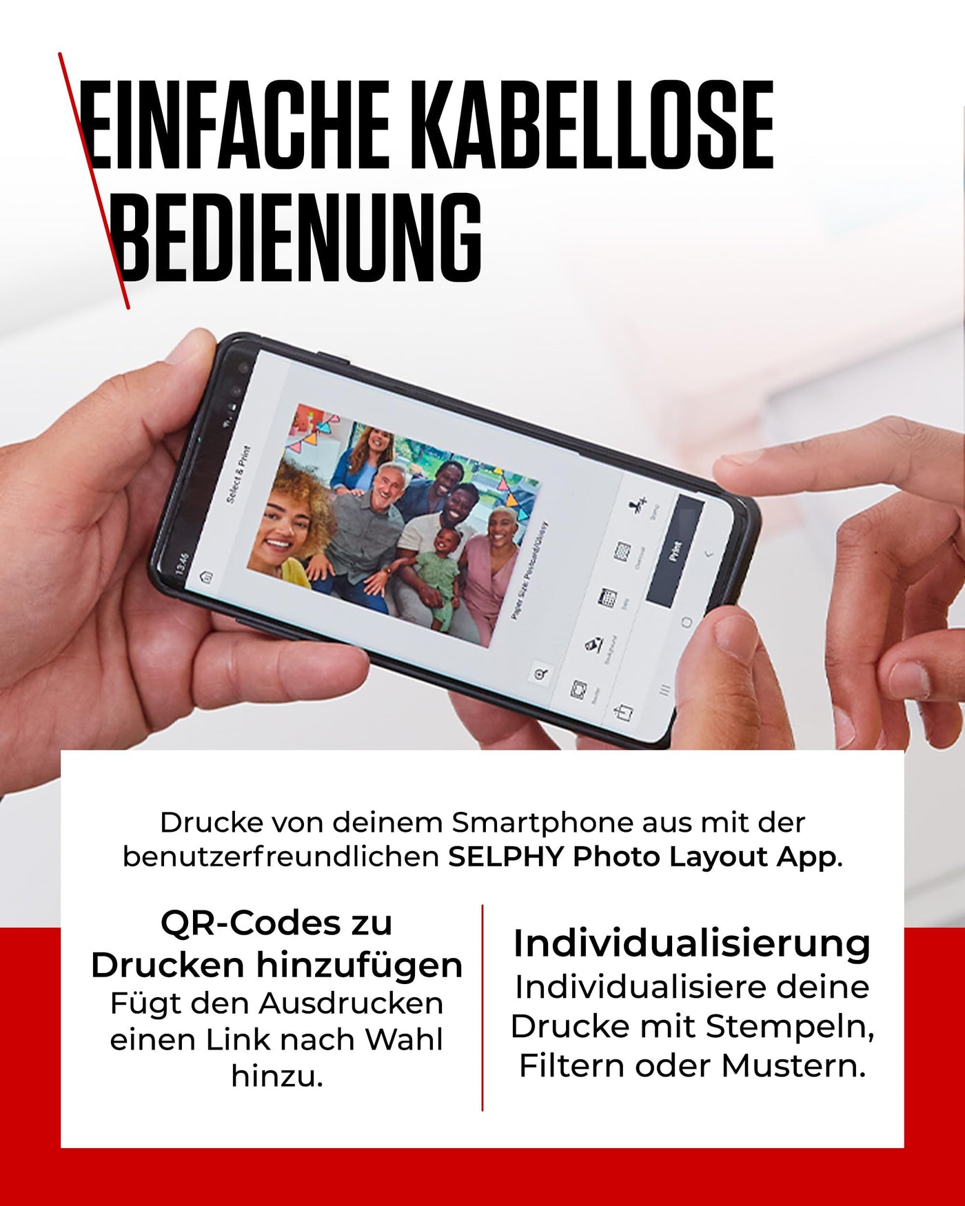 Canon SELPHY CP1500 Mobiler Fotodrucker mit Papierset, Weiß - Drahtloser Bluetooth-Drucker mit Zubehör - Kompakt und Leicht - Mi 54 Blatt Papier im 4x6 Postkartenformat