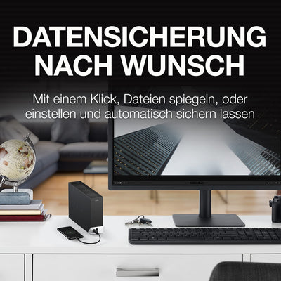 Seagate One Touch HUB 10TB externe Festplatte, 2-fach USB Hub, 3.5 Zoll, USB 3.0, PC, Notebook & Mac, inkl. 2 Jahre Rescue Service, Modellnr.: STLC10000400