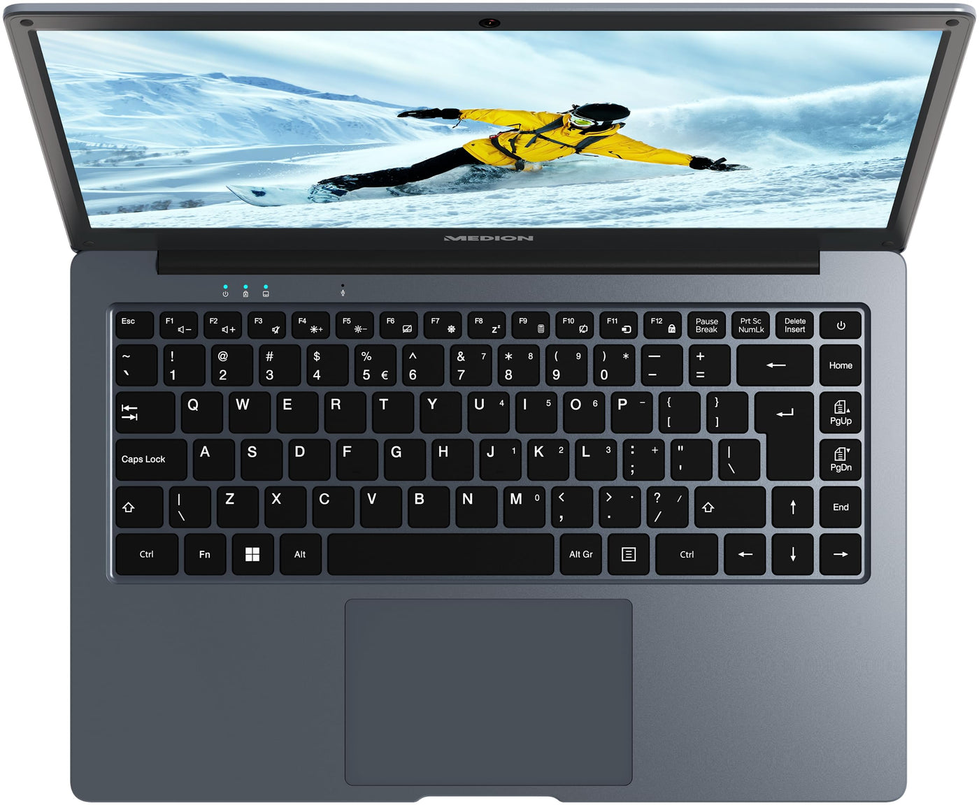 MEDION - E14223 (MD62560), Laptop 14 Zoll (35,6 cm) – Intel Celeron N4120, 4 GB RAM, 128 GB SSD, Intel HD Graphics, Windows 11 Home S Modus 64 Bit