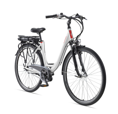 TELEFUNKEN E-Bike Damen 28 Zoll, Elektrofahrrad Alu mit 7-Gang Nabenschaltung - Pedelec Citybike, Mittelmotor 250W & 13Ah / 36V Lithium-Ionen-Akku, RC890 Multitalent
