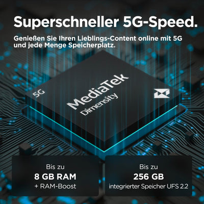 Motorola Moto g55 5G Smartphone (6,49"-FHD+-Display, 50-MP-Kamera, 8/256 GB, 5000 mAh, Android 14) Smoky Green (Veganes Kunstleder), inkl. Schutzcover [Exklusiv bei Amazon]