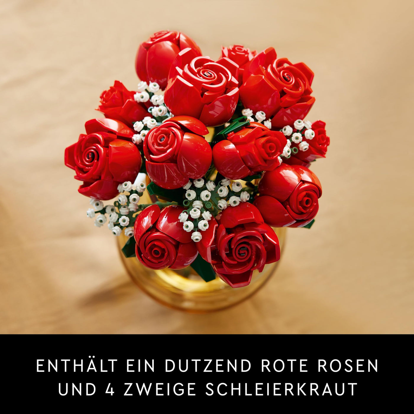 LEGO Botanicals Rosenstrauß - Blumen zum Bauen und Ausstellen - DIY Deko mit Pflanzen - Modellbau mit Kunstblumen - Bauset für Erwachsene - Geschenk zu Weihnachten für Frauen & Männer - 10328