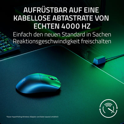 Razer Viper V3 HyperSpeed - Kabellose Esports Maus (Focus Pro 30K Optical Sensor, Bis zu 280 Std. Akku, Mechanische Maus-Switches der 2. Generation, kabellose Abtastrate von 4000 Hz) Schwarz