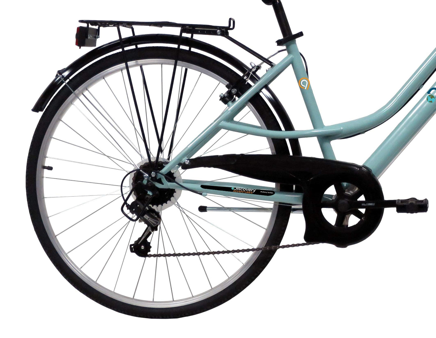 Denver Discovery Adventures Trekkingrad 28 Zoll Damen-VTC – 6 Gänge – Shimano TY21 + Vorbau verstellbar, 71 cm, wassergrün