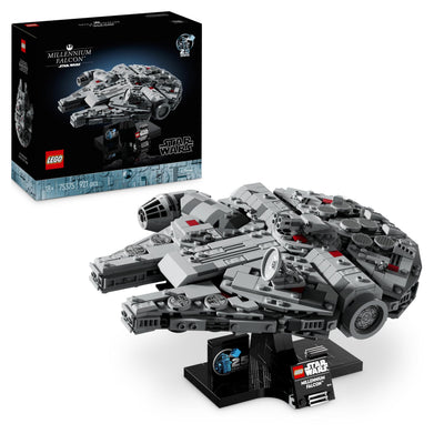 LEGO Star Wars 75375 Millenium Falke – Raumschiff-Modell für Erwachsene mit Display-Ständer und Namensschild als Coole Schreibtischdeko – Geschenk für Fans von Eine Neue Hoffnung