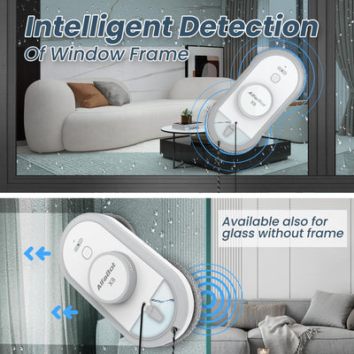 AlfaBot X8 Fensterputzroboter, Elektrischer fensterroboter Window Cleaner Robot, Automatischer Wassersprüher, 50ml Wassertank