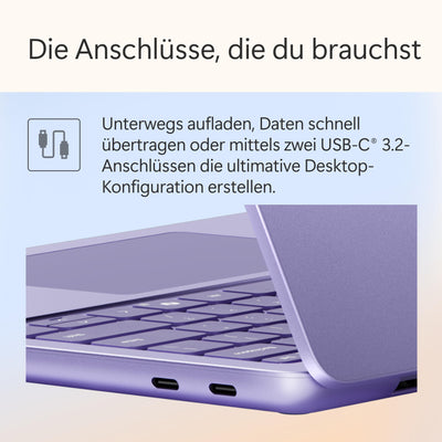 Microsoft Surface Laptop | Copilot+ PC | 13” LCD Touchscreen | Snapdragon® X Plus | 16GB RAM | 512GB Speicher | Neuestes Modell | Violett