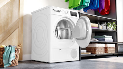 Bosch WTN83203 Serie 4 Kondenstrockner, 8 kg, Auto Dry: optimale Trocknung, Anti-Vibration-Design: mehr Standfestigkeit, Rekordverdächtig schnell, Sensitive-Drying-System