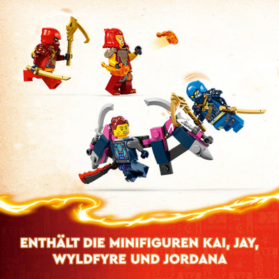 LEGO NINJAGO Kais Ninja-Kletter-Mech Set, Ninja-Spielzeug mit baubarer Actionfigur und 4 Mini-Figuren, Abenteuer-Set für Kinder, Geschenk zum Geburtstag für 9-jährige Jungs und Mädchen 71812