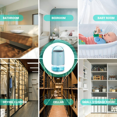Inkbird Luftentfeuchter, 1100ml Luftentfeuchter Elektrisch, Extrem Leise, 7 Farbige LED Leuchten, Ausschaltschutz, Tragbarer Luftentfeuchter Kleiner für Badezimmer, Schlafzimmer, Keller, Zuhause
