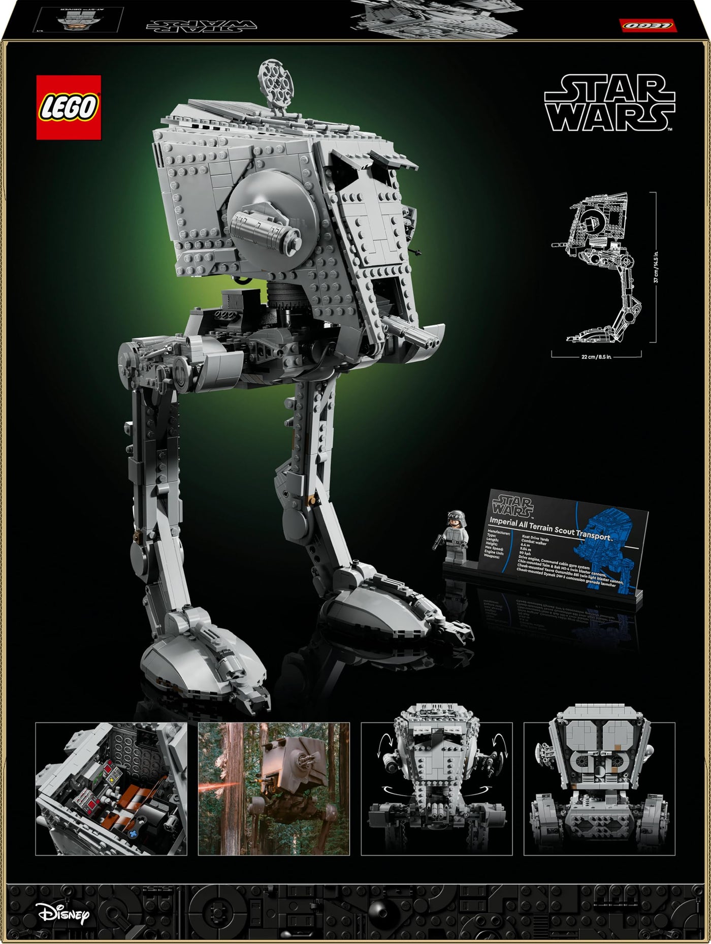 LEGO Star Wars at-ST Kampfläufer - Kreatives Spielzeug für Erwachsene - Konstruktionsspielzeug zum Bauen und Ausstellen - Star Wars Deko und Modellbau - Geschenk für Männer und Frauen - 75417