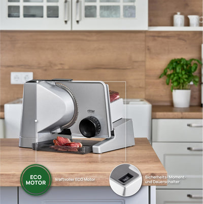 ritter solida 4 Elektrischer Allesschneider & Brotschneidemaschine aus Vollmetall, Made in Germany