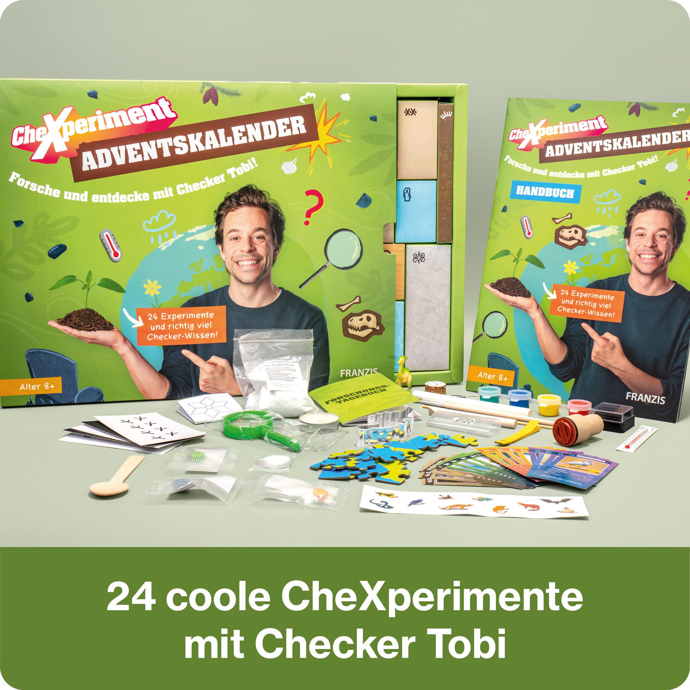 FRANZIS 67330 - CheXperiment Adventskalender Forsche und entdecke mit Checker Tobi!