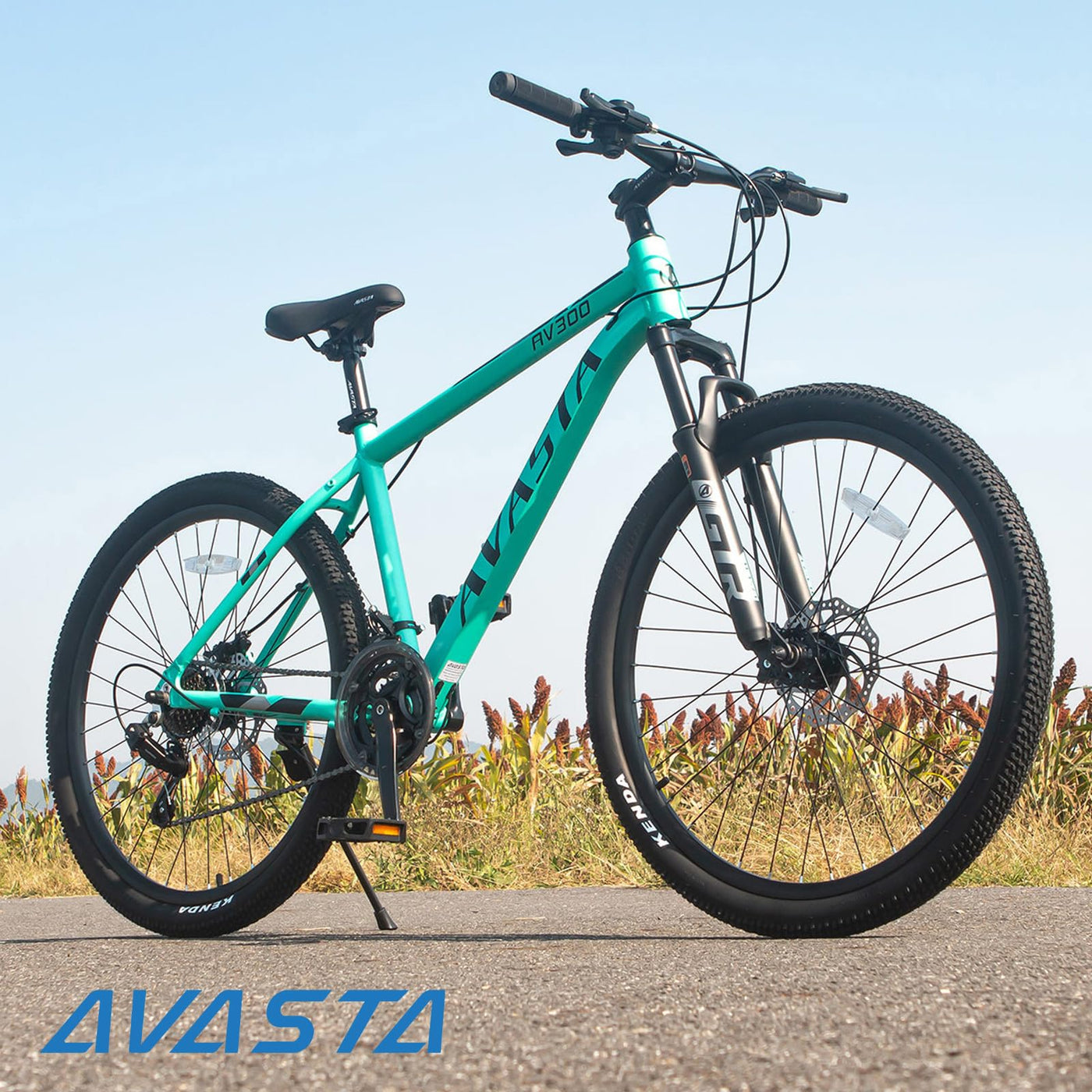 AVASTA AV300 26 Zoll Mountainbike MTB Pendlerrad Leichter Aluminiumrahmen 21 Gang Schaltung Vorderradfederung Scheibenbremsen vorne und hinten,Grün
