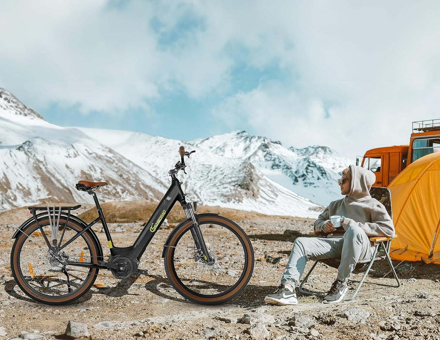 SachsenRAD E-SUV CityBike C5 Centro Riemen mit Diebstahlsicherung, ATB All Terrain E-Bikes Mittelmotor mit tiefem Einstieg,Alarmanlage, Elektrofahrrad Farbe Display Damen Herren Pedelec