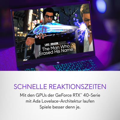 Alienware m16 R2 Gaming Laptop - 16" QHD+ 240Hz, Intel Core Ultra 7 Series 1, 16GB RAM, 1TB SSD, NVIDIA GeForce RTX 4060, Windows 11 Home, German AlienFX Keyboard - Dark Metallic Moon